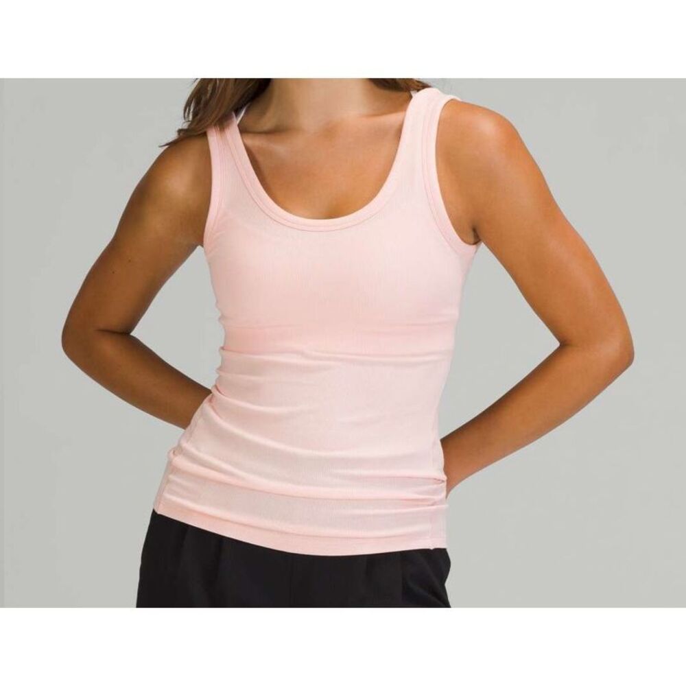 Lululemon Hold Tight Scoop Neck Tank Top, Pink Mist, 8, EUC